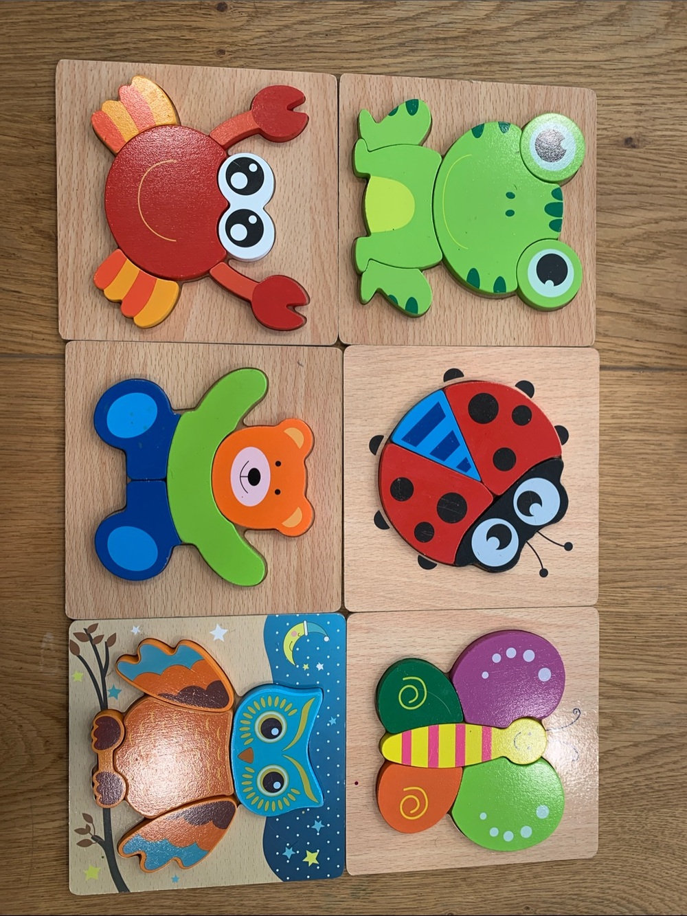 Wooden Animal Puzzle Set - Colorful Kids Toys (Multicolor)